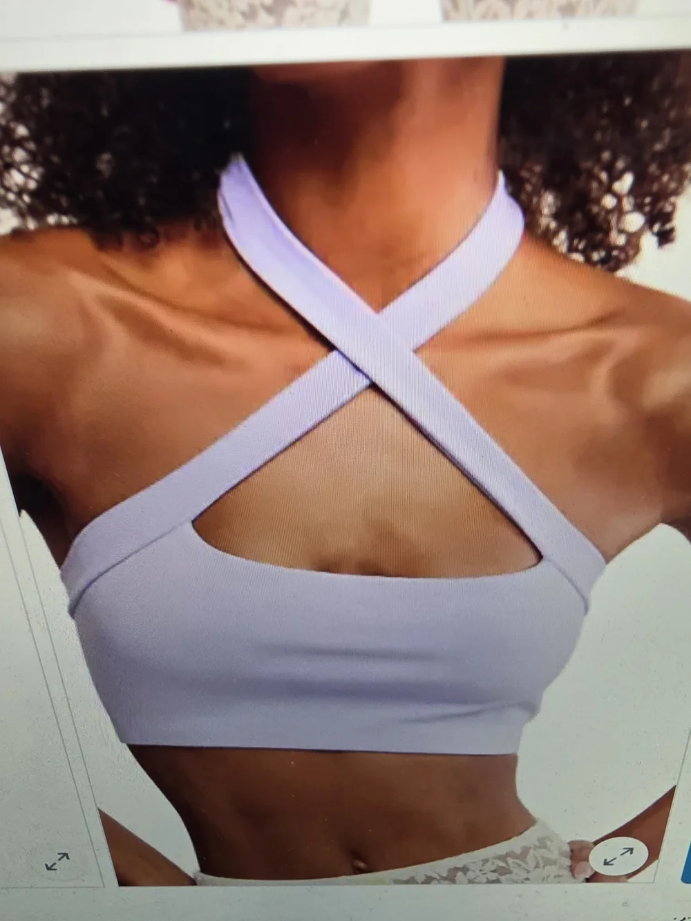 FREE PEOPLE Margot Seamless Halter Bralette Size M/L